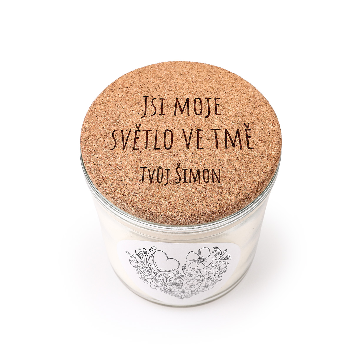 Vonná svíčka s věnováním